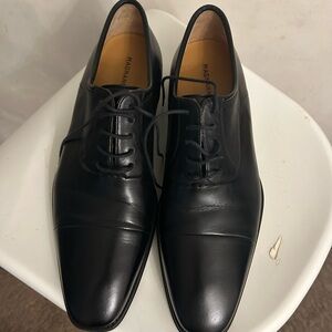 Magnanni Men's Black Leather Dress Shoes